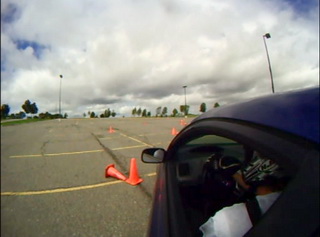 Mark makes his way around the course in Brampton...